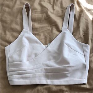 Aritzia crop nude top